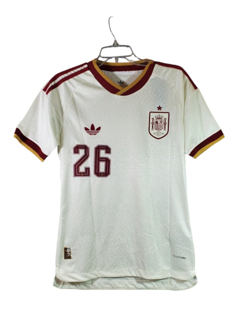 Spain 2026 White Away Jersey Men's Small Pedri 26 NWT